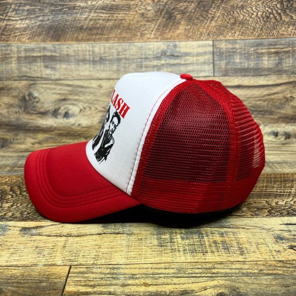 The Clash Mens Trucker Hat Red Snapback 1976 English Rock Band Baseball Cap - Picture 4 of 8